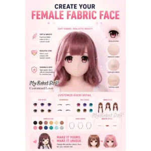 Create Your Female Fabric Face - Sex Doll Heads for Fabric Dolls