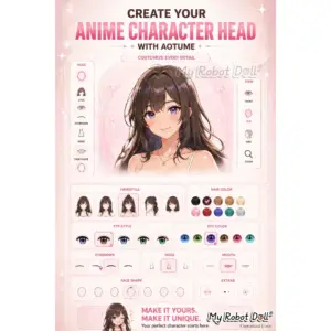 Create Male or Female Anime Head by Aotume – Exclusive for Returning Aotume Doll Owners