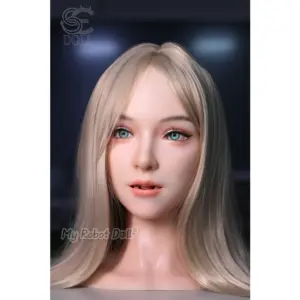 SE Doll SE X-BOT AI Head Annika single AI head with platinum silicone skin, expressive facial movement, and interactive smart companion features