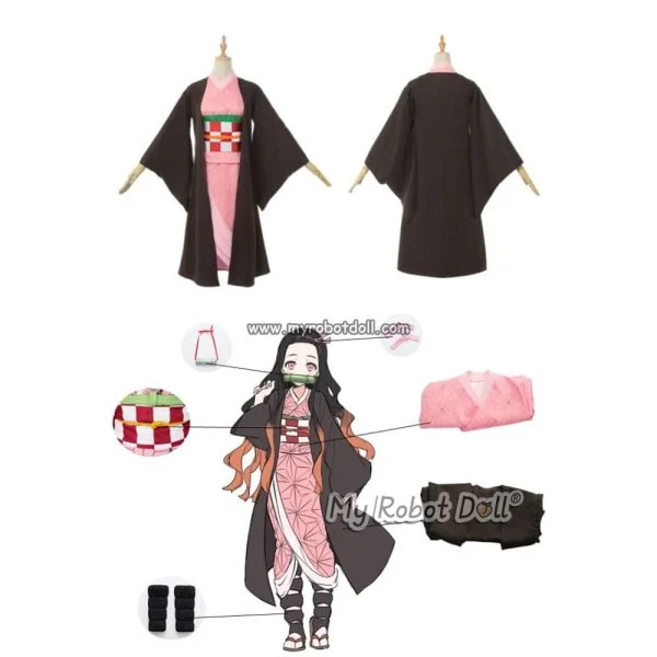 Cosplay Kimono Suit for Nezuko Demon Slayer Anime Doll