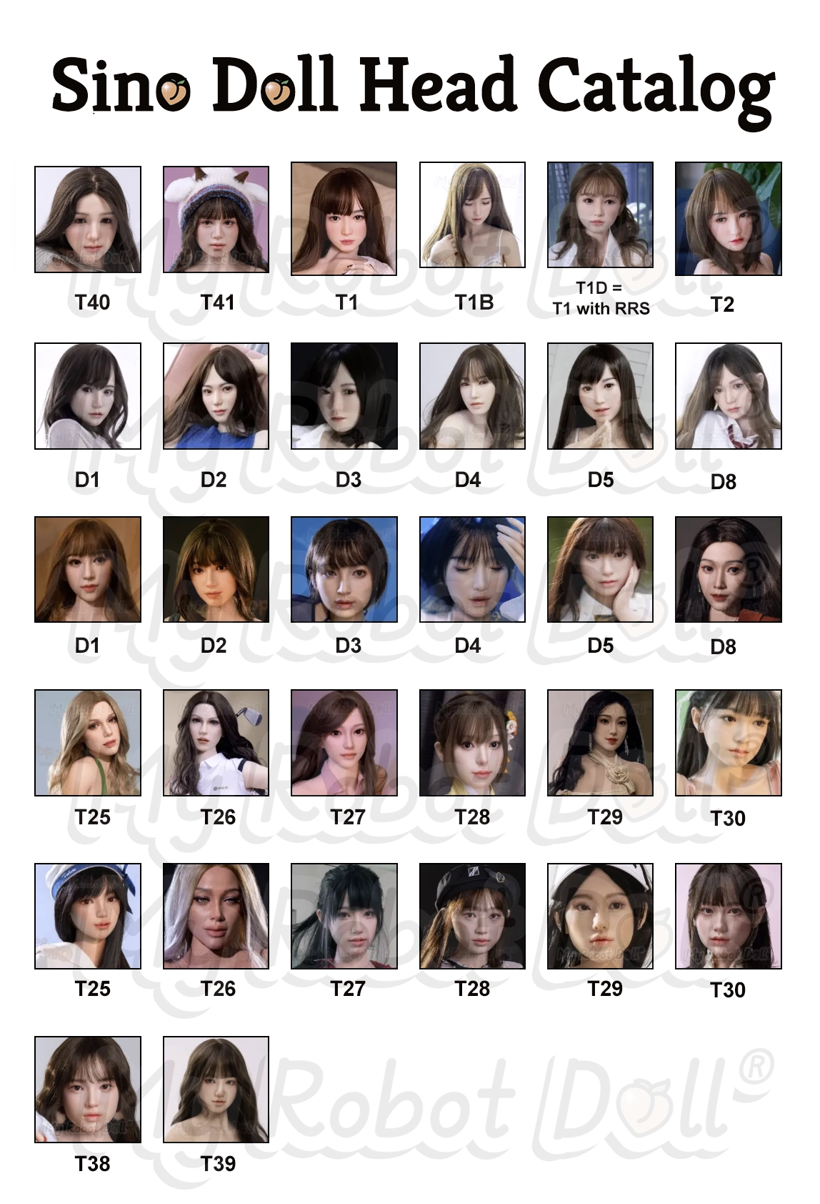 Sinodoll Sex Dolls My Robot Doll Heads Catalog 2025