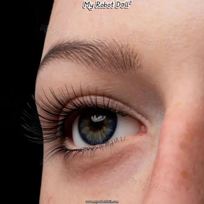 Glued Eyelashes