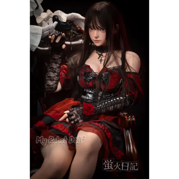 Seductive Goth Sex Doll Nanako 159Cm In Crimson Outfit