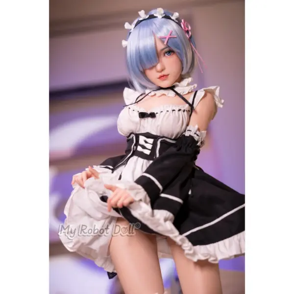 Anime Maid Sex Doll | 62Cm Blue Hair Cosplay Figure