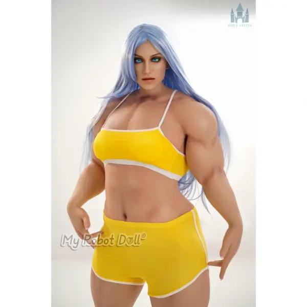 Muscular Sex Doll Kali 160Cm Doll'S Castle | Blue Hair Doll