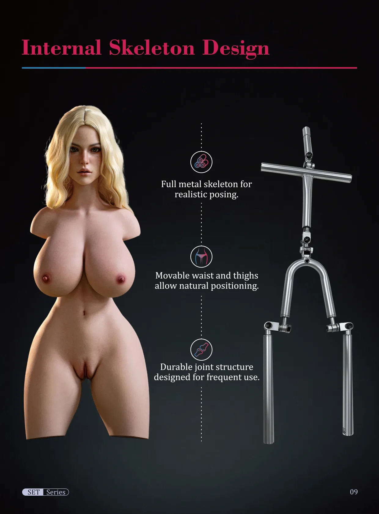 Internal skeleton design of SE Doll torso