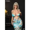 Sienna Xt Doll 163Cm Luxury Blonde Silicone Sex Doll Standing In Floral Outfit With Realistic Body Detailing