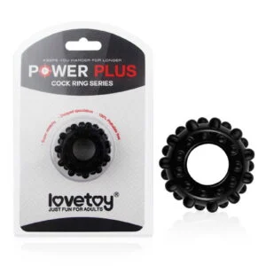 Rimba #4421 - LoveToy - Power Plus - Flexibele Cock Ring - Zwart