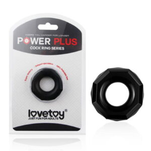 Rimba #4423 - LoveToy - Power Plus - Flexibele Cock Ring - Zwart