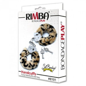 Rimba #8101 - Police Handcuffs with Leopard printed Fur