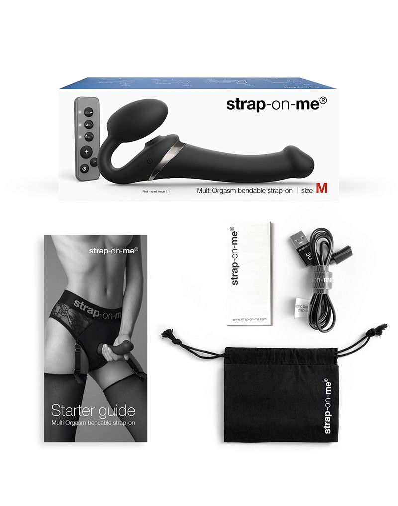 Rimba #5352 - Strap-On-Me - Multi Orgasm - Strap-On Vibrator With Licking Stimulator Size L - Black 3 Rimba #5352 - Strap-On-Me - Multi Orgasm - Strap-On Vibrator With Licking Stimulator Size L - Black - Image 3