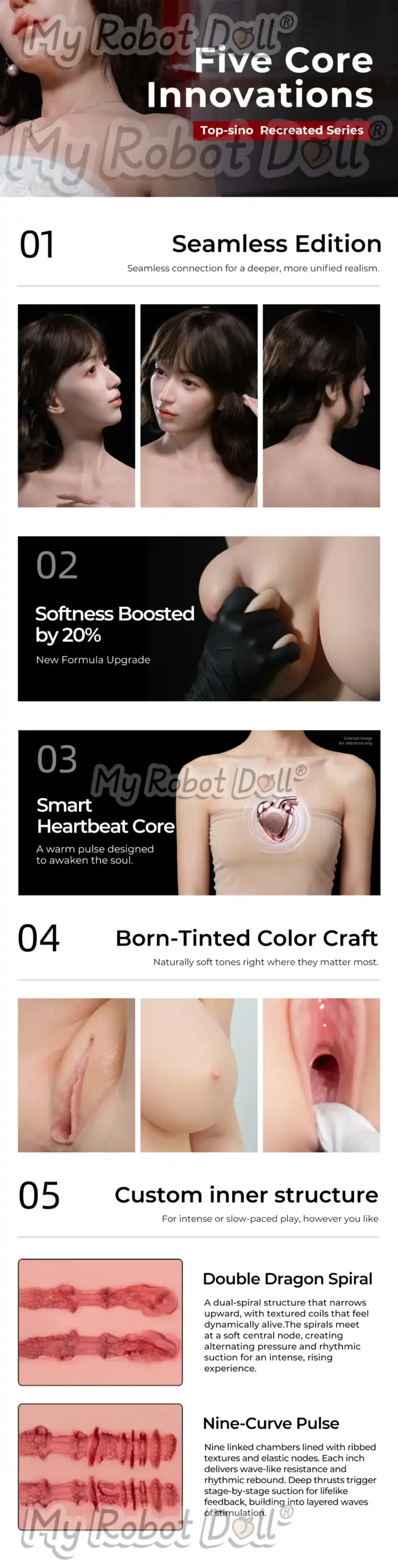 Ultra Soft Silicone Five Core Innovations Sino Doll Brochure