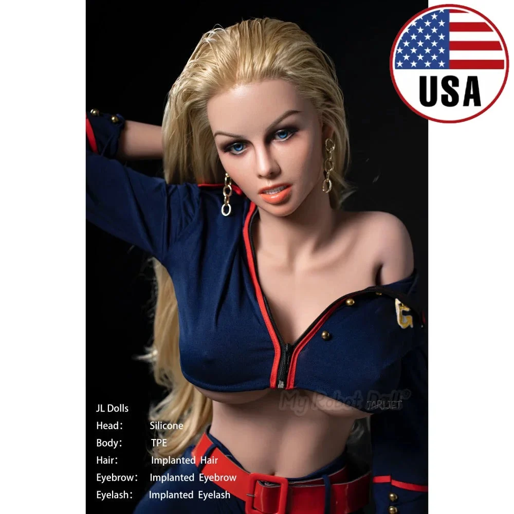 🇺🇸 Sex Doll Blanche Jarliet Doll - 148cm / 4'10" - In Stock USA - Silicone head TPE body with implanted hair