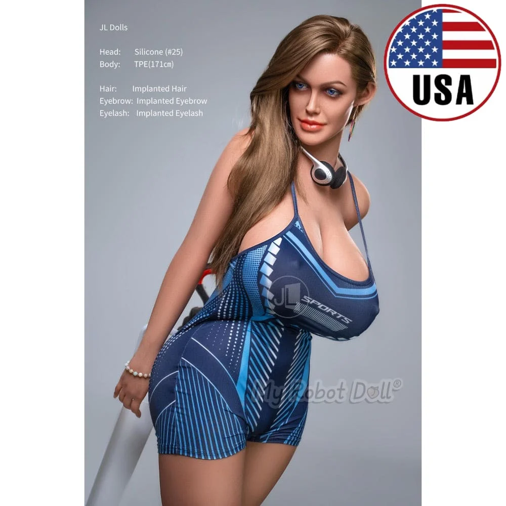 🇺🇸 Sex Doll Gina Jarliet Doll - 171cm / 5'7" - In Stock USA - Silicone head TPE body with implanted hair