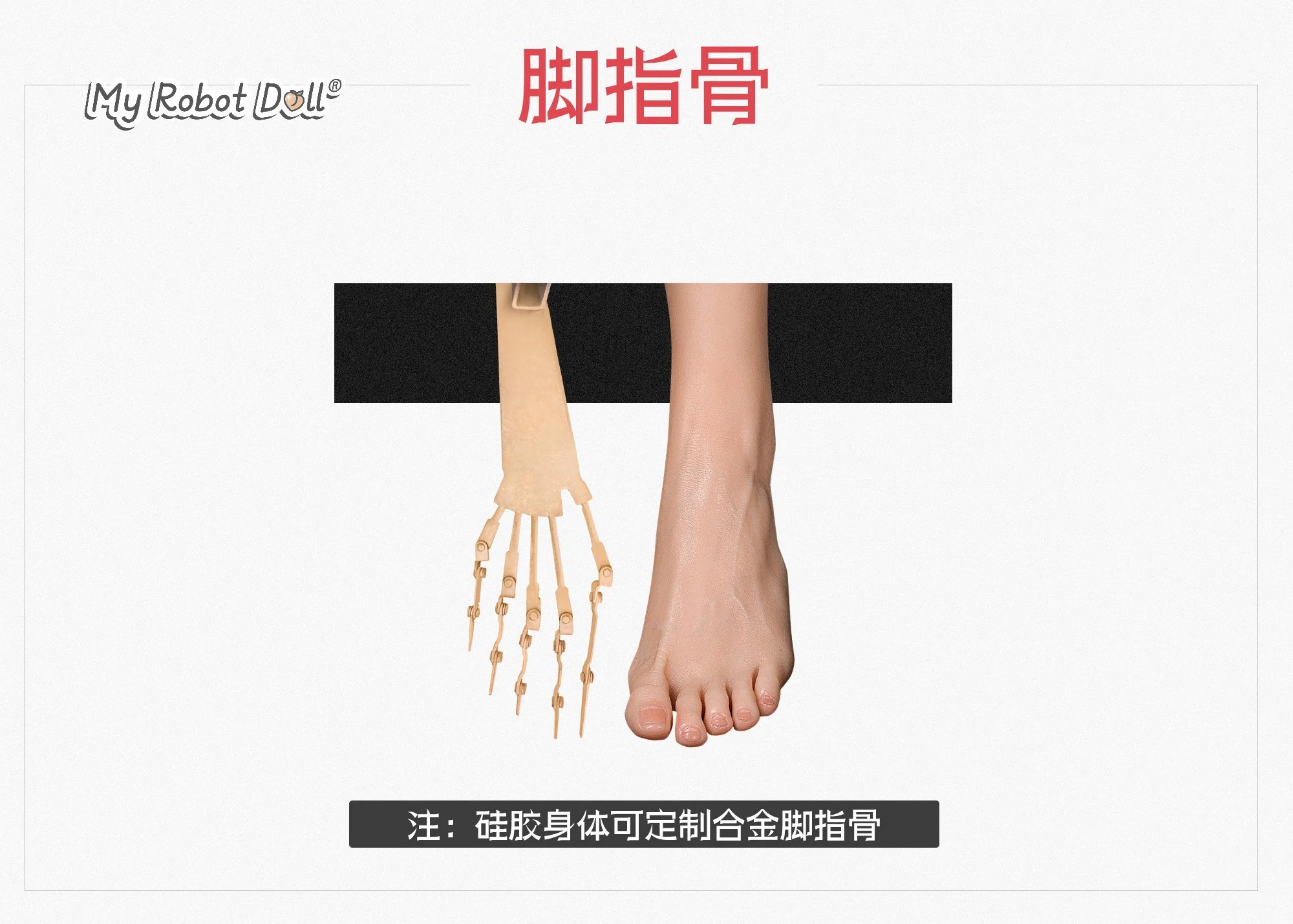 Doll Senior foot skeleton structure
