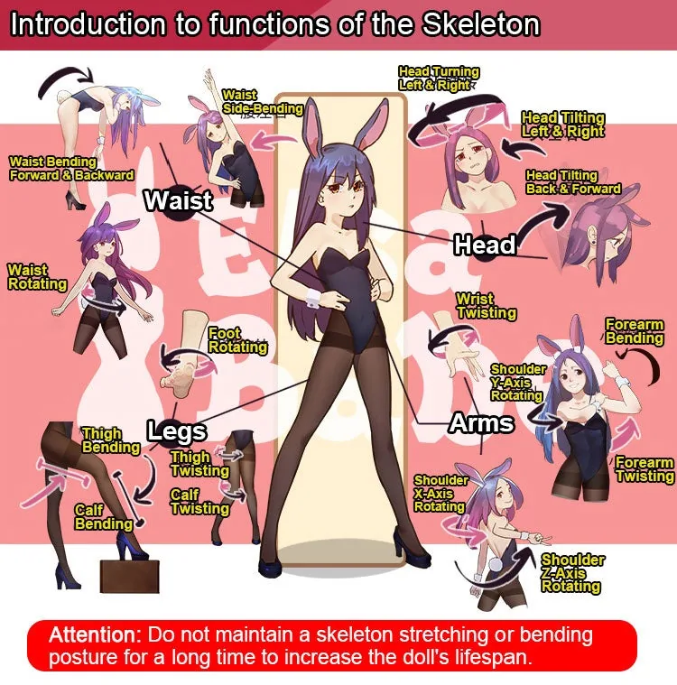 Elsa Babe skeleton movement