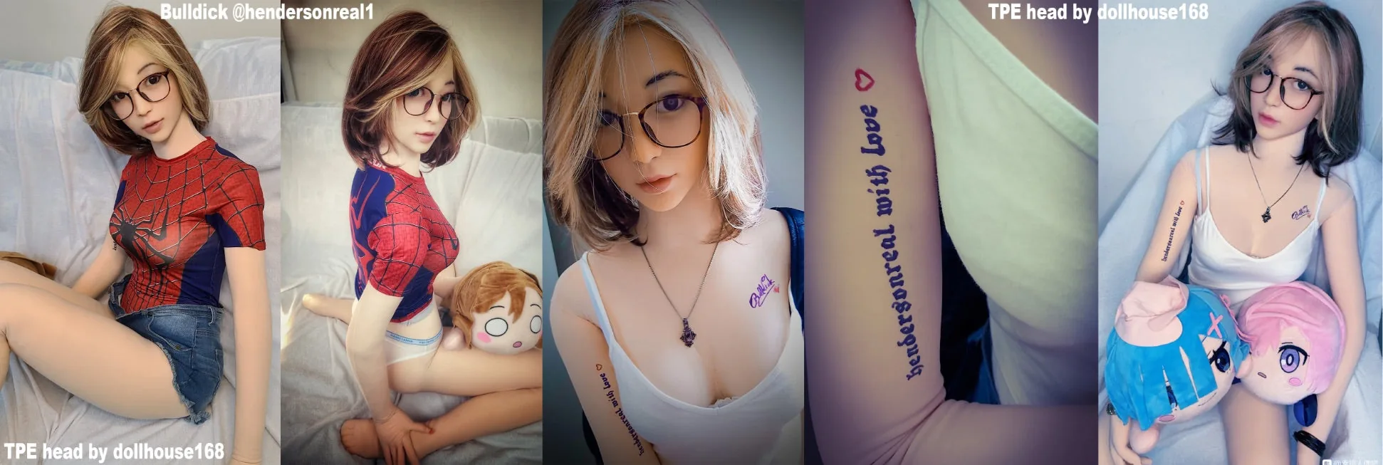 Tpe Head With Fabric Sex Doll Body