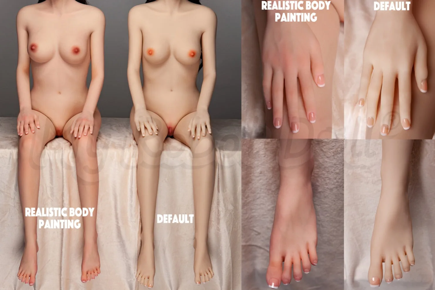FUDOLL realistic body painting vs default