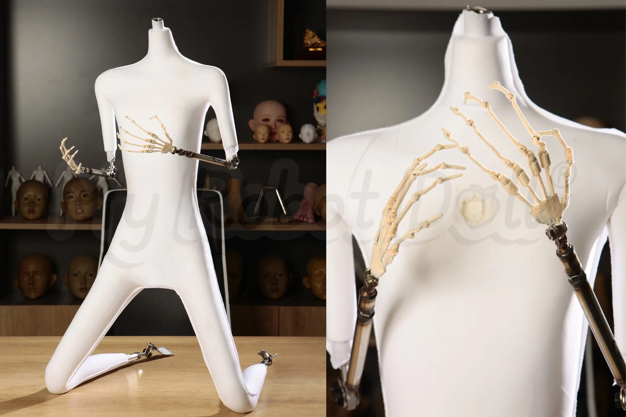 FUDOLL foam core and articulated finger joints