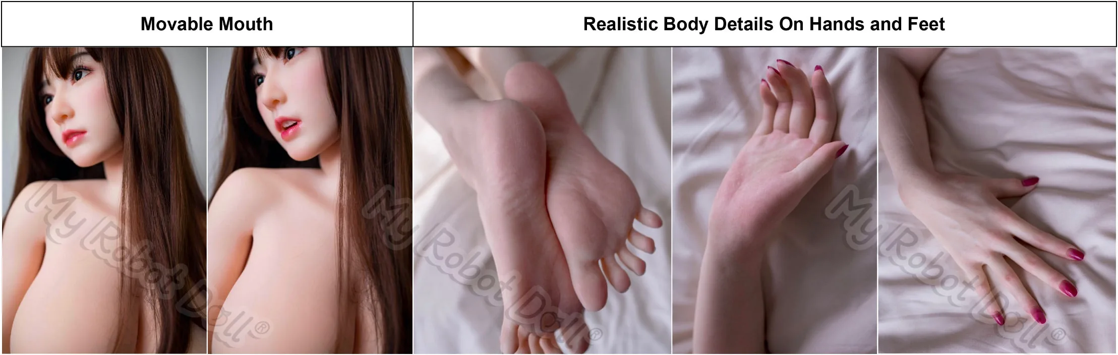 SinoDoll Top-Sino Movable Jaw and Realistic Hand and Foot Details