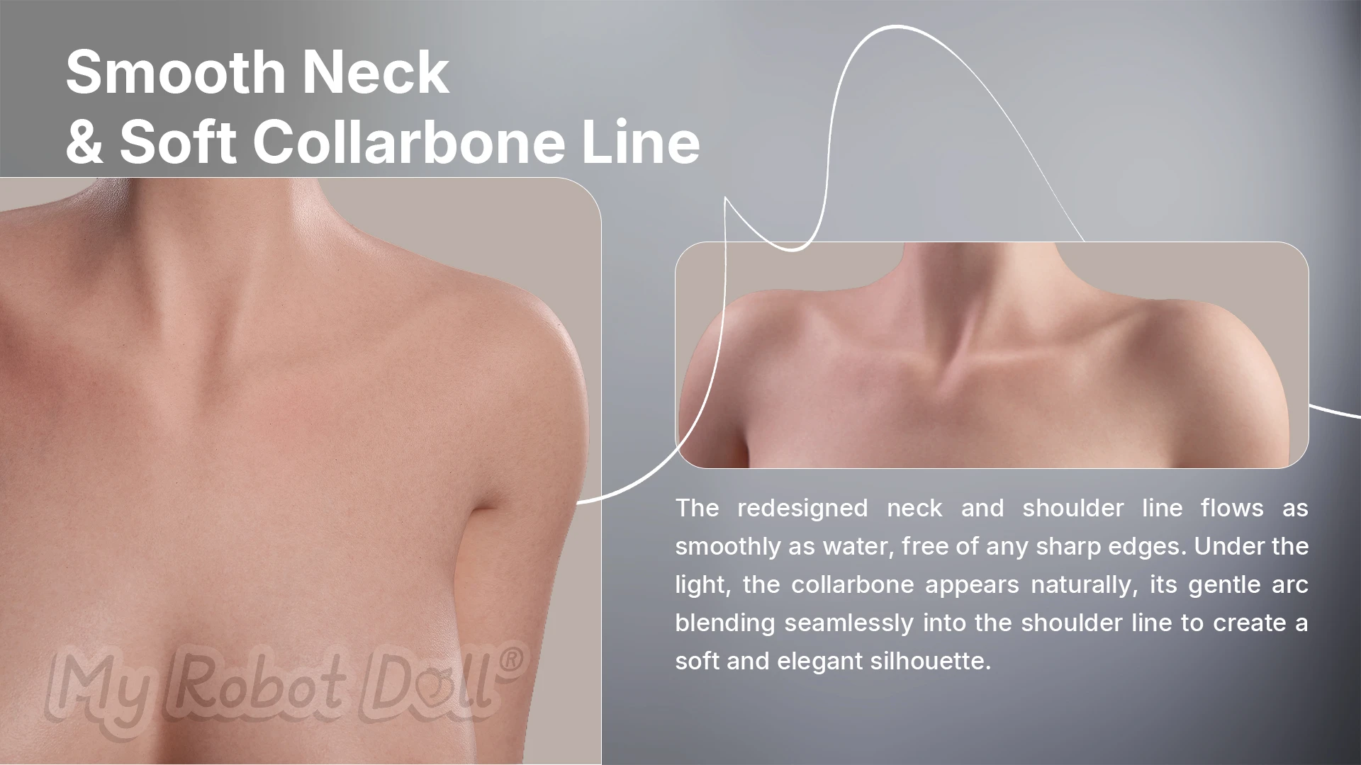 Smooth Neck Soft Collarbone Line - Natural Flow