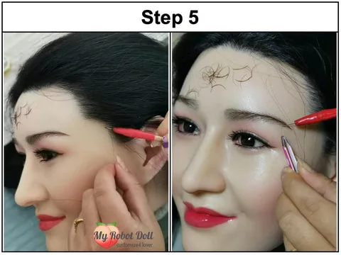 Create The Face Of Your Dreams 12 Step 5: Manually Implant Eyelashes And Eyebrows