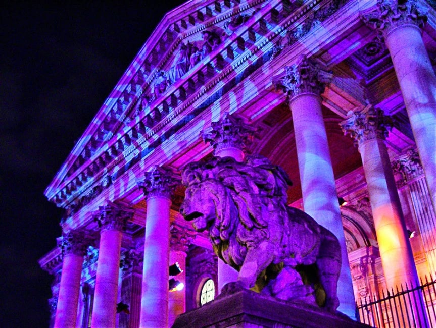 La Bourse At Christmas In Brussels