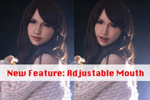 Sanhui Doll Open vs. Closed Mouth Comparison