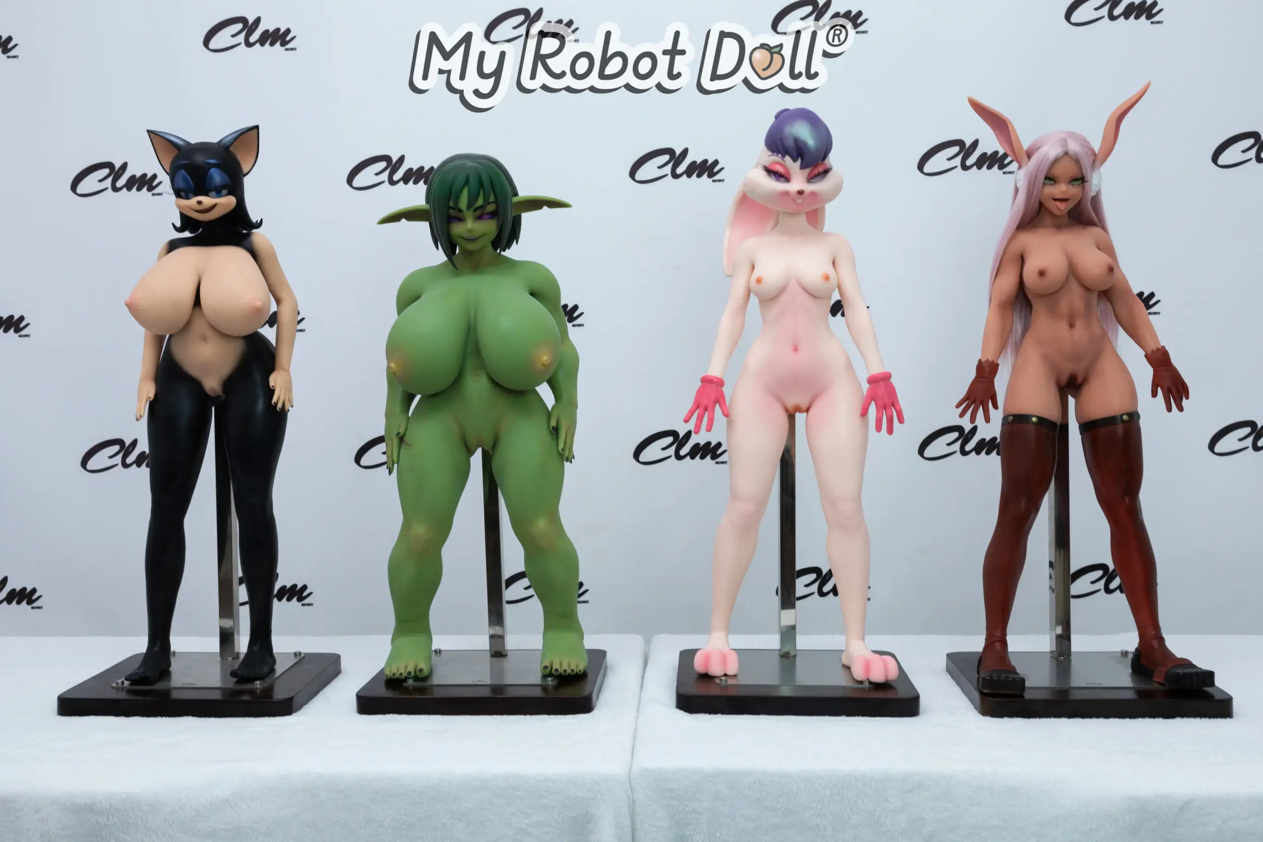 Clm Fantasy Doll Collection — Cat, Goblin, Bunny And Demon Characters Side By Side