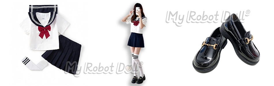 Top + Skirt + Socks + Shoes