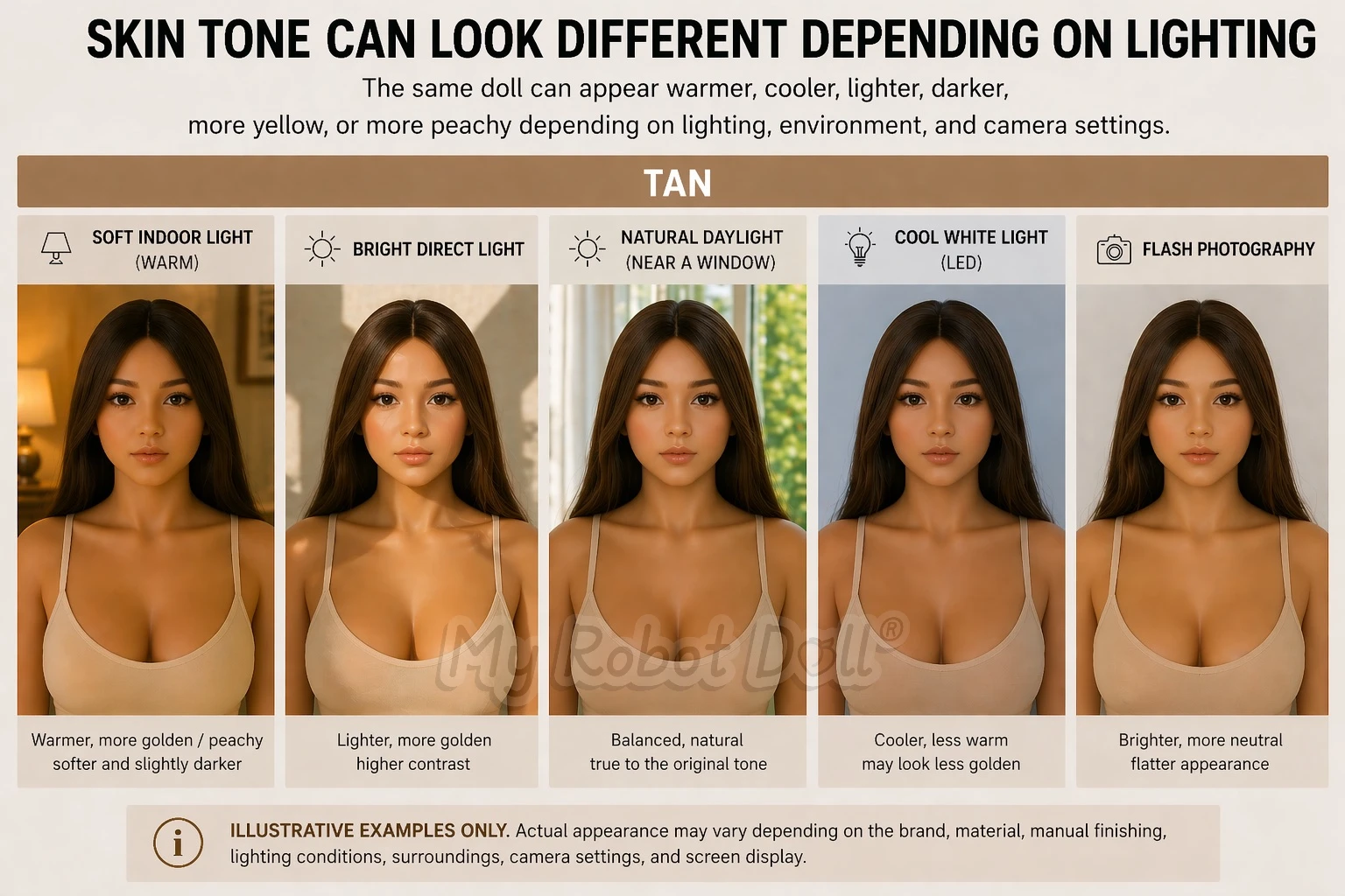 Tan Skin Tone Under Different Lighting Conditions