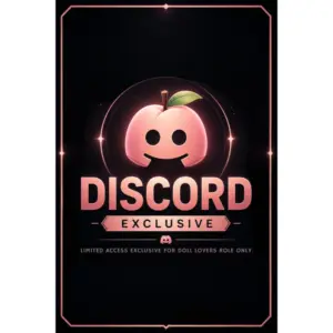 Discord Exclusive Deals peach logo graphic for limited access doll lover offers