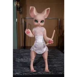 Doll's Castle SZ17 Cream Mouse 100cm stylized mouse-inspired animal doll with large ears, soft fantasy face, and smooth body profile