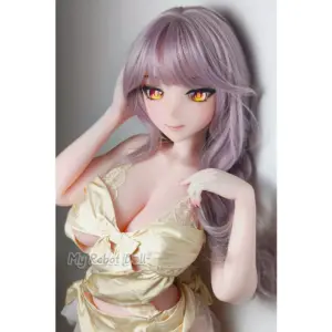 Elsa Babe AHR019 Mizuta Nina 151cm doll with lavender hair, golden eyes, and anime-inspired facial presentation