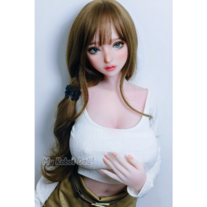 Elsa Babe Kazumi Yuri 148cm doll with long light brown hair and refined anime-inspired facial presentation