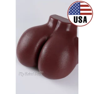 MRL Pandora 18cm adult butt doll with dark skin tone, rounded rear form, and realistic sculpted texture