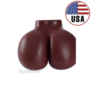 MRL Pandora 18cm adult butt doll with dark skin tone, rounded rear form, and realistic sculpted texture