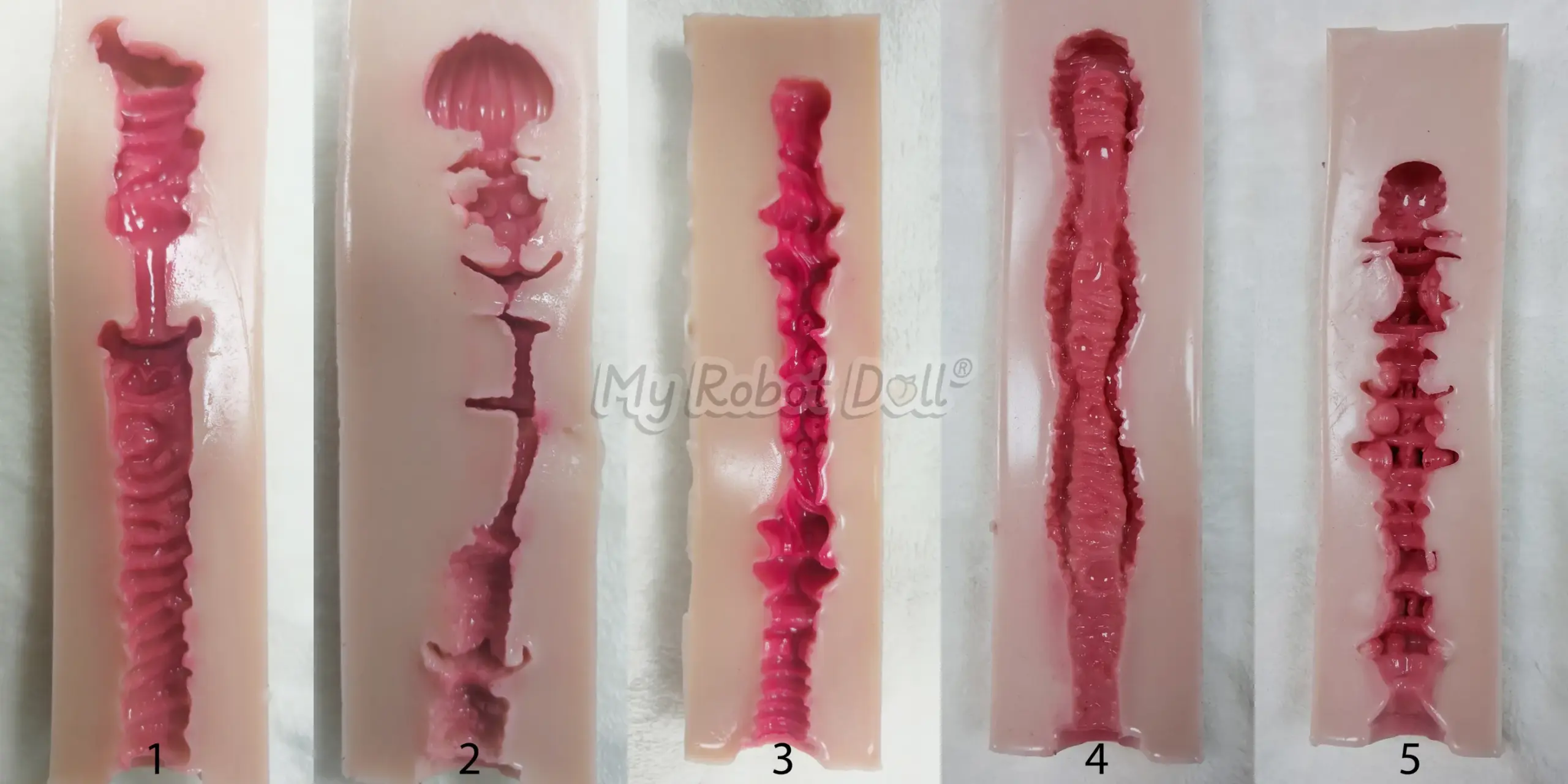 Top Fire Doll Vaginal Texture Range - Cross Section