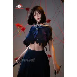 Doll Senior Capricorn 175cm G Cup stylized full-body doll with short black hair, blue eyes, and a slender sculpted figure.