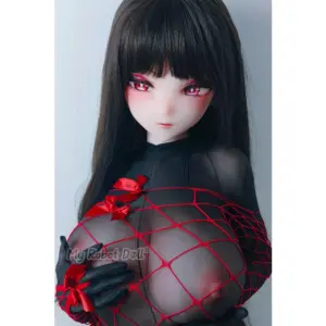 Elsa Babe AHRC032 Ogata Maika 163cm anime-style doll with long black hair, red eyes, and dramatic facial detailing.