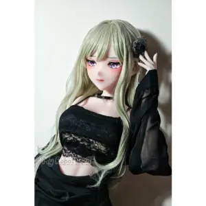 Elsa Babe AHRC033 Shirai Mino 176cm stylized anime doll with pale green hair, violet eyes, and a slender full-body form.