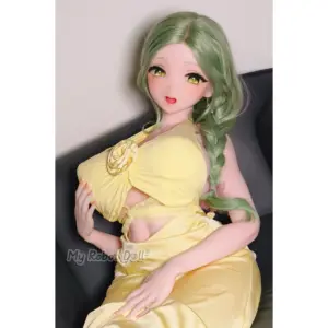 Elsa Babe RAHC060 Tsukimi Kohaku 163cm anime-style doll with green braided hair, green eyes, and yellow dress styling
