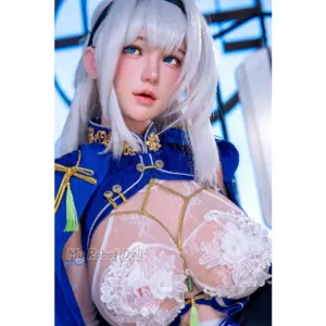 FUDOLL Zhang Yinxi 166cm white-haired doll with blue costume styling and pale facial detail