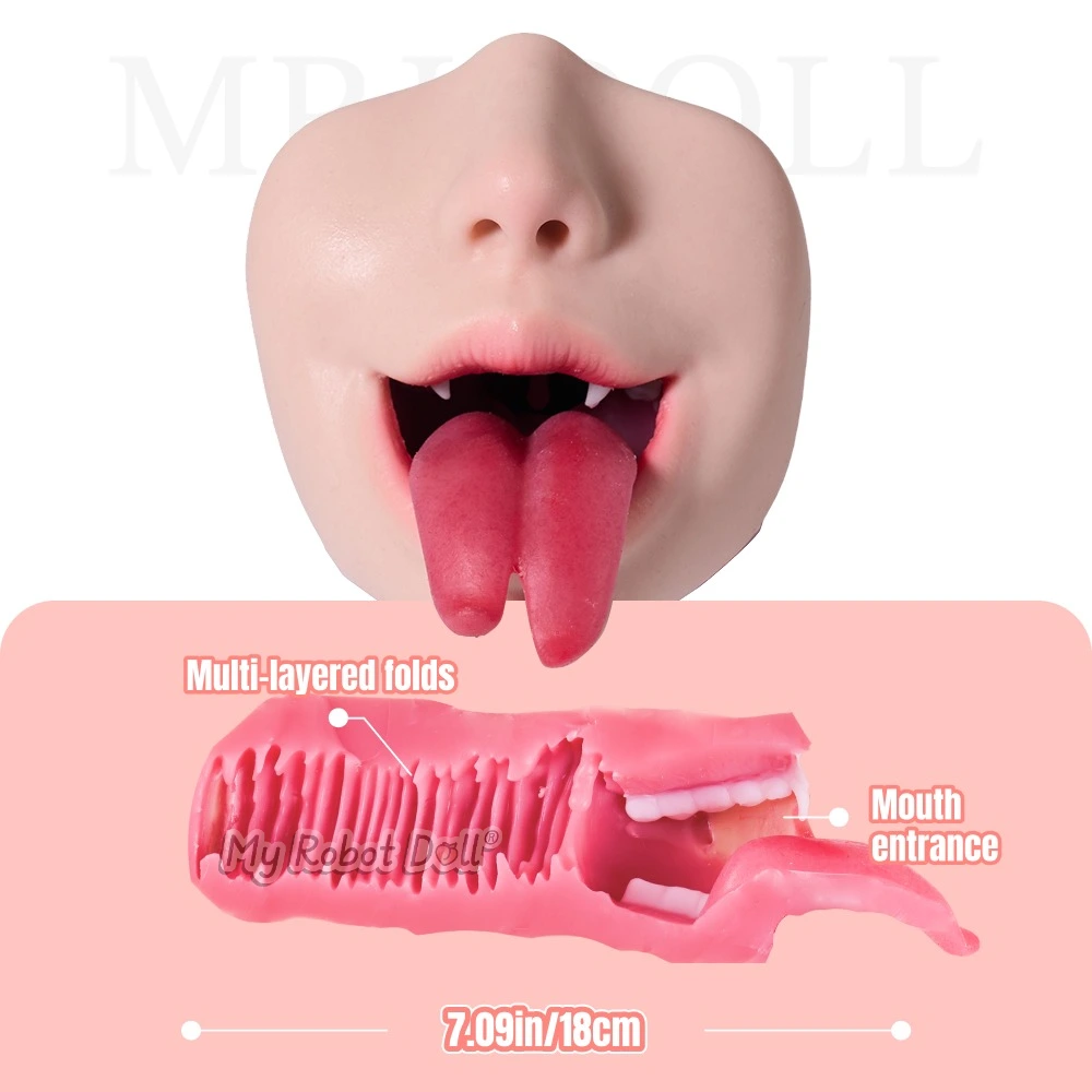 🇺🇸 Mrl Sex Doll Tamiko 23Cm / 9&Quot; Full Silicone - In Stock Usa 3 Mrl Doll Tamiko 23Cm Mouth Product With Open Lips, Tongue Detail, And Facial Piercings