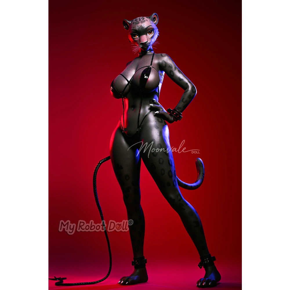 Moonvale Doll Velara – 165Cm / 5'5&Quot; Full Silicone 1 Moonvale Doll Velara 165Cm Panther-Inspired Fantasy Doll With Animal Head, Spotted Body, Tail, And Curvy Figure