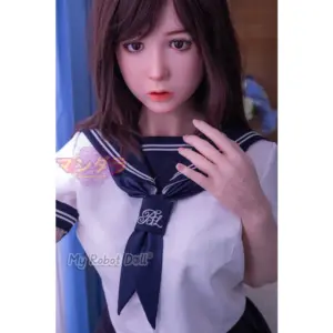 Sankaku #101 Yuzuki 148cm D Cup doll with soft Asian facial styling and brunette hair