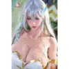 Sex Doll Aquarius Doll Senior 175Cm / 5'9&Quot; G-Cup Full Silicone Doll 63 Doll Senior Aquarius 175Cm Doll With Silver Hair, Blue Eyes, White-And-Gold Fantasy Outfit, Pearl Chain Details, And Refined Facial Presentation.