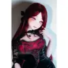 Sex Doll Ahrc036 Akizuki Shimo Elsa Babe - 176Cm / 5'9&Quot; 27 Elsa Babe Ahrc036 Akizuki Shimo 176Cm Anime-Style Doll With Long Red Hair, Pink Eyes, Black Lace Cape, And Red-And-Black Corset Outfit