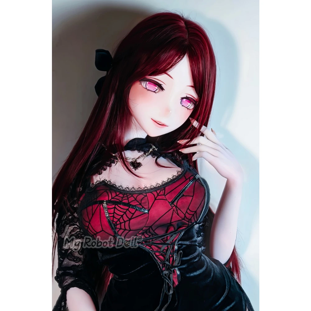 Sex Doll Ahrc036 Akizuki Shimo Elsa Babe - 176Cm / 5'9&Quot; 1 Elsa Babe Ahrc036 Akizuki Shimo 176Cm Anime-Style Doll With Long Red Hair, Pink Eyes, Black Lace Cape, And Red-And-Black Corset Outfit