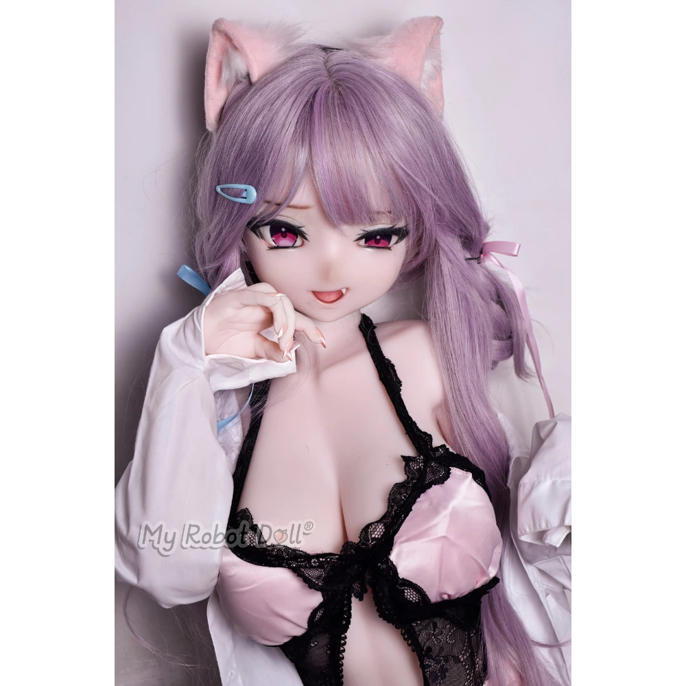 Sex Doll Head Rad024 Watanabe Yuno Elsa Babe - 140Cm / 4'7&Quot; 1 Elsa Babe Rad024 Watanabe Yuno 140Cm Anime-Style Animal Doll With Lavender Hair, Cat Ears, Pink Eyes, Pink-And-Black Outfit, And White Coat Styling
